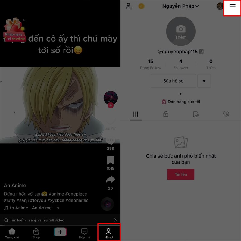 Cách ẩn clip đã thích trên TikTok