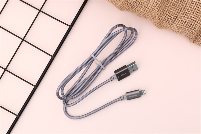 Cáp Lightning MFI 1 m Mbest DS286-WB Xám giảm 40%