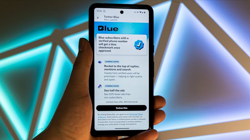 Twitter Blue chính thức có mặt trên thiết bị Android