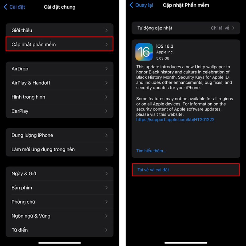 Cách cập nhật iOS 16.3 Cách cập nhật iOS 16.3