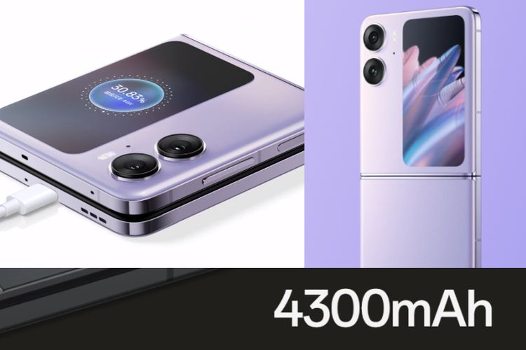 OPPO Find N2 Flip sẽ có viên pin 4.300 mAh với hỗ trợ sạc nhanh (Ảnh: Urban Bekasi) OPPO Find N2 Flip sẽ có viên pin 4.300 mAh với hỗ trợ sạc nhanh (Ảnh: Urban Bekasi)