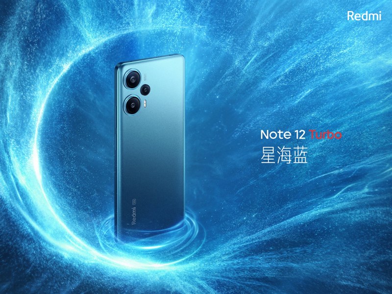 Còn đây là phiên bản màu xanh dương của Redmi Note 12 Turbo. Nguồn: Redmi.