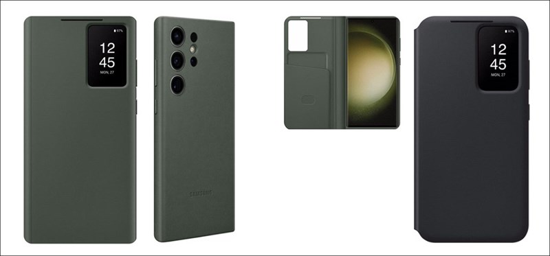 Hình ảnh bao da bị rò rỉ của Samsung Galaxy S Mới 2023 Ultra màu xanh lá