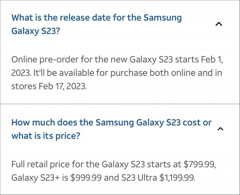 Giá bán của bộ ba Galaxy S Mới 2023 bị lộ bởi nhà mạng AT&T Giá bán của bộ ba Galaxy S Mới 2023 bị lộ bởi nhà mạng AT&T
