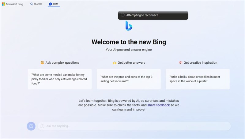 Một người dùng đã may mắn dùng thử Microsoft Bing có tích hợp AI