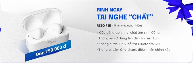 Đặt trước BeFit Sporty 2 Pro được tặng kèm tai nghe Rezo F15 trị giá 790.000 VND