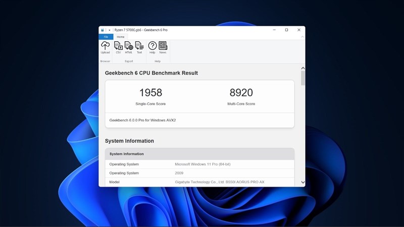 Geekbench 6 trên Windows