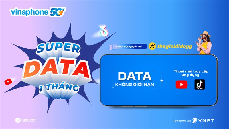 SIM Super Data: Nhận khuyến mãi tặng thêm đến 4 tháng Data không giới hạn