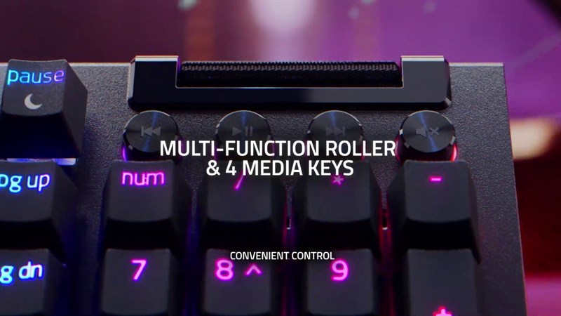 Phím đa phương tiên trên Razer BlackWidow V4 Pro