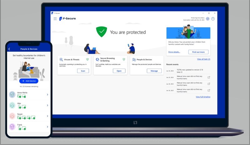 Phần mềm bảo vệ máy tính F-Secure Safe Internet Security có nhiều điểm nổi bật