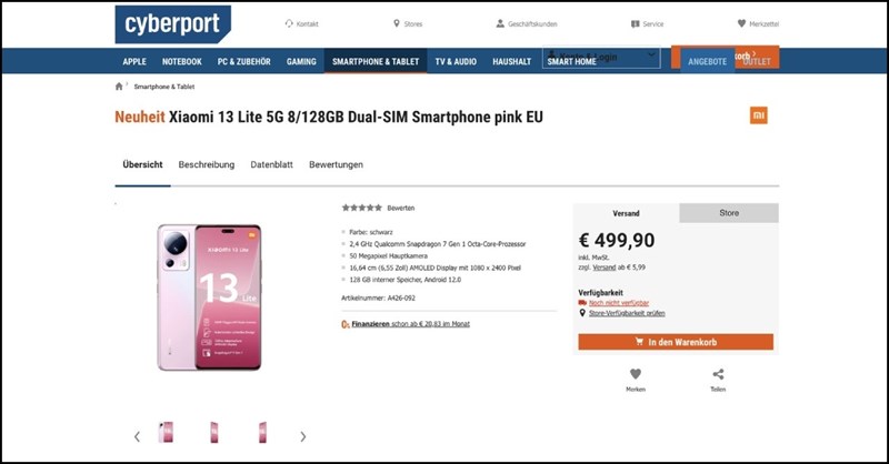 Lộ tin Xiaomi 13 Lite vẫn chạy Android 12 khi ra mắt, liệu cấu hình có gì mới?