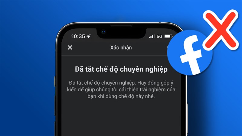 Cách tắt chế độ chuyên nghiệp trên Facebook