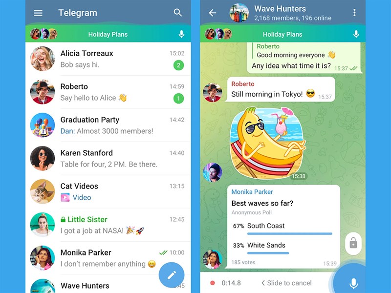 Groupchat trên Telegram cho tối đa 200 ngàn thành viên