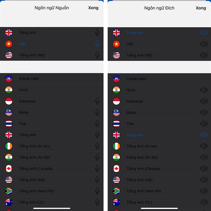 Cách dịch giọng nói tức thì trên iPhone