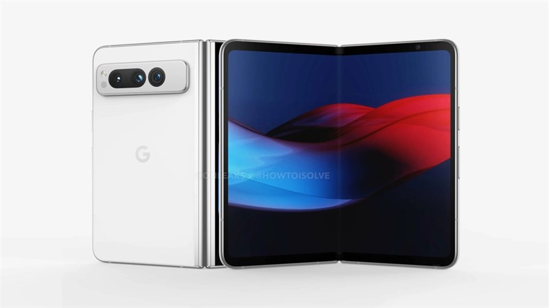 Ảnh render Google Pixel Fold do Onleaks thiết kế