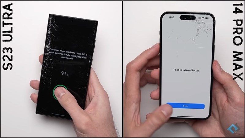 Cả Face ID và vân tay siêu âm trên 2 máy vẫn hoạt động tốt Cả Face ID và vân tay siêu âm trên 2 máy vẫn hoạt động tốt