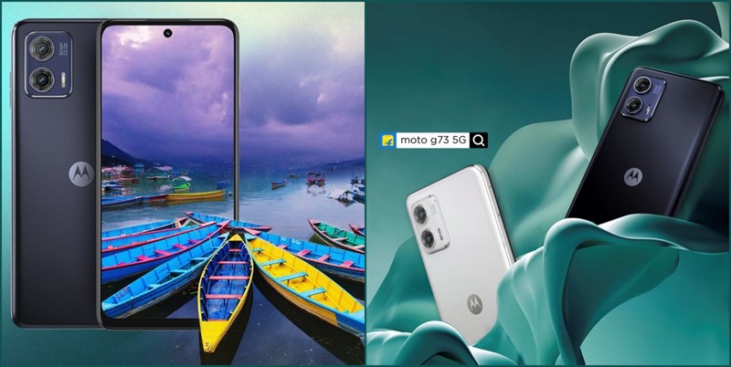 Cảm biến vân tay trên Moto G73 5G được nhúng vào phím nguồn ở khung cạnh bên