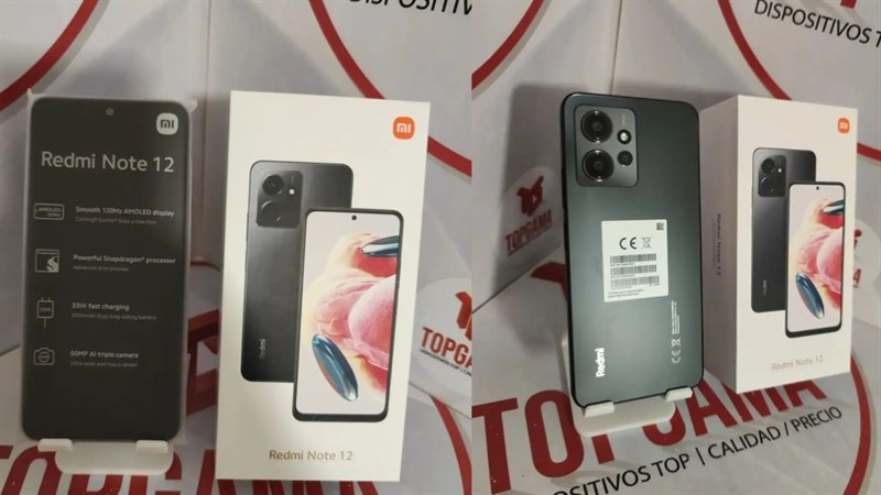 Redmi Note 12 4G và hộp bán lẻ