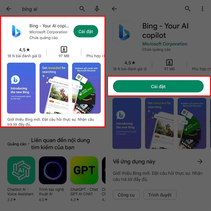 Hướng dẫn cách sử dụng Bing AI trên Android Hướng dẫn cách sử dụng Bing AI trên Android