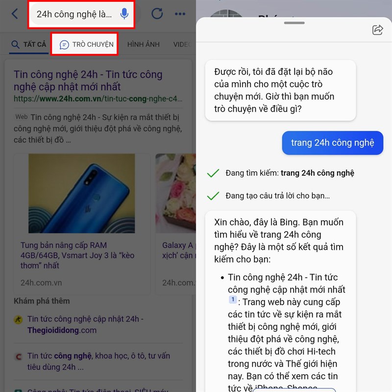 Hướng dẫn cách sử dụng Bing AI trên Android Hướng dẫn cách sử dụng Bing AI trên Android