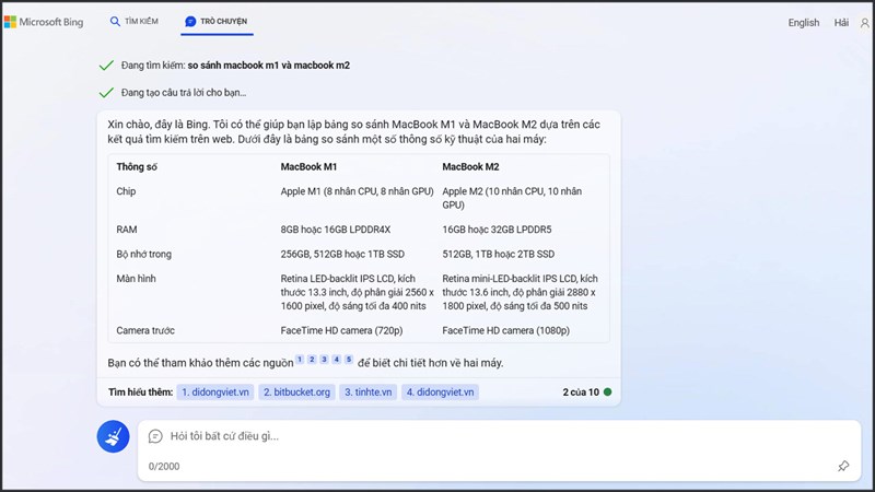 Top 5 mẹo sử dụng Bing AI