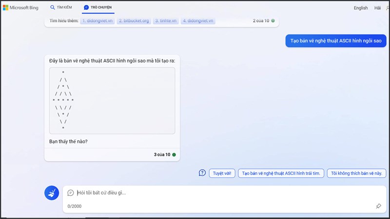 Top 5 mẹo sử dụng Bing AI
