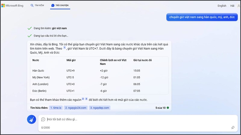 Top 5 mẹo sử dụng Bing AI
