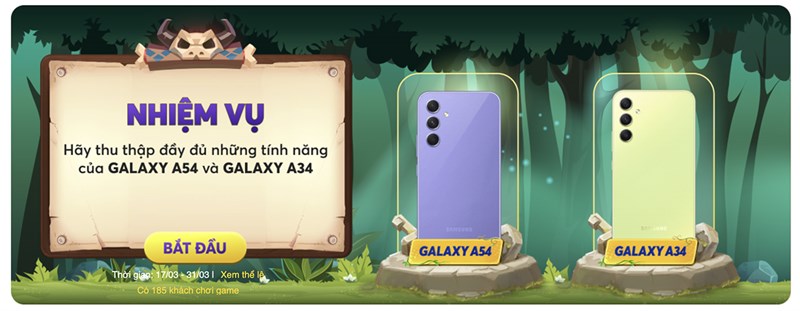 Chơi game cực dễ, cơ hội nhận Galaxy Galaxy A34 5G | Galaxy A54 5G