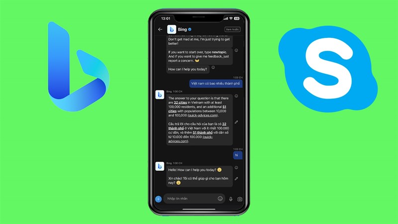 Cách sử dụng Bing AI trong Skype
