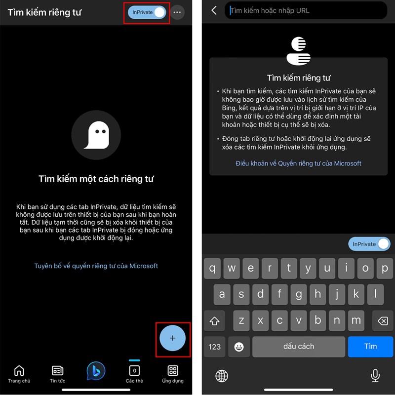 Cách bật chế độ ẩn danh trên Bing AI iOS Cách bật chế độ ẩn danh trên Bing AI iOS