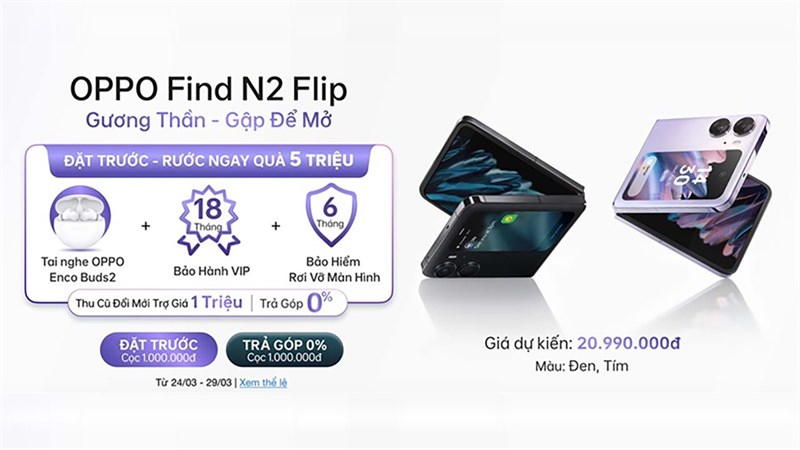 Đặt trước OPPO Find N2 Flip