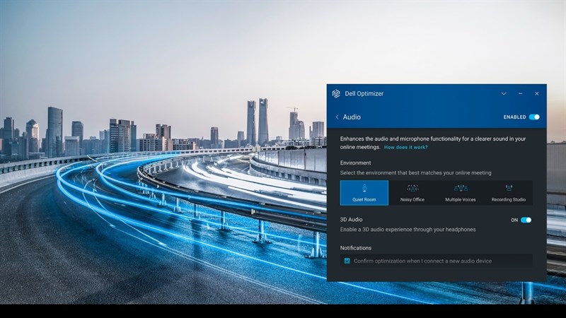 Dell đang bổ sung Dell Optimizer vào những tính năng hiện có như âm thanh thông minh, bảo mật, kết nối và làm việc nhóm để học và phản hồi theo cách mà người dùng làm việc Dell đang bổ sung Dell Optimizer vào những tính năng hiện có như âm thanh thông minh, bảo mật, kết nối và làm việc nhóm để học và phản hồi theo cách mà người dùng làm việc