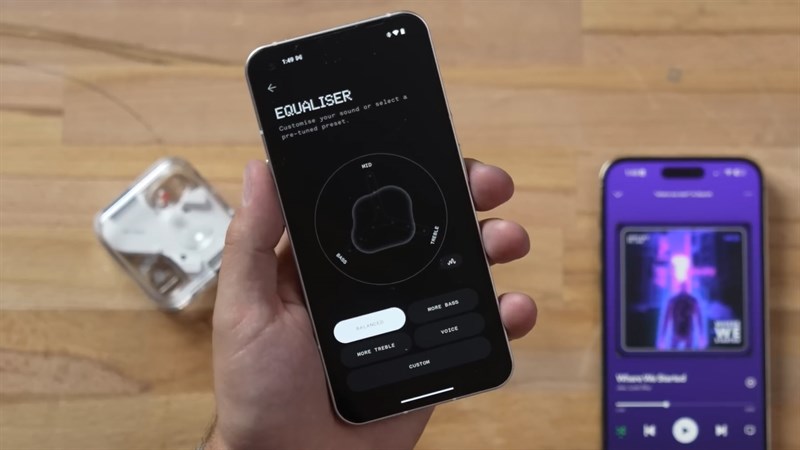 Người dùng có thể tùy chỉnh EQ cho Nothing Air 2 thông qua ứng dụng Nothing X
