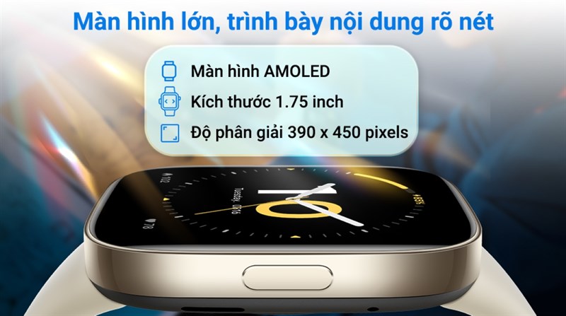 Redmi Watch 3 có màn hình AMOLED 1.75 inch