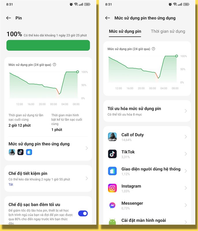 Trong điều kiện sử dụng thực tế của mình, OPPO Find N2 Flip vẫn có thể hoạt động trong 1 ngày. Trong điều kiện sử dụng thực tế của mình, OPPO Find N2 Flip vẫn có thể hoạt động trong 1 ngày.