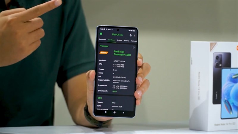Redmi Note 12 Pro 5G được trang bị chip Dimensity 1080