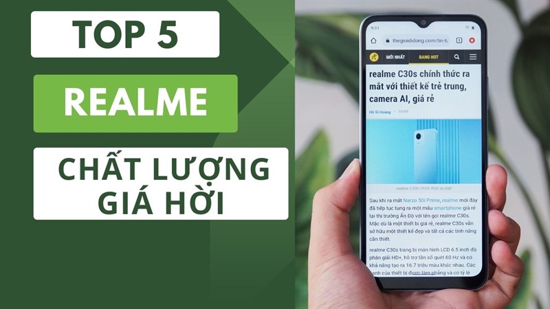 5 mẫu điện thoại realme đáng mua