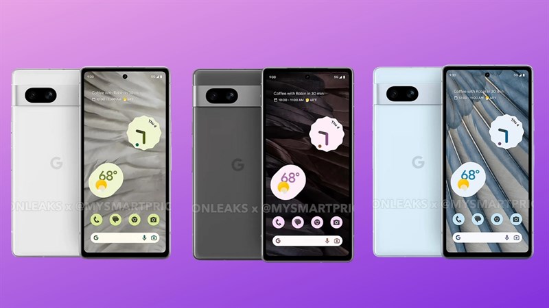 Các màu sắc trên Google Pixel 7a 