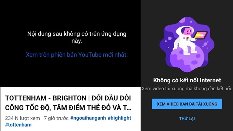 Hai lỗi thường gặp mà người dùng YouTube Vanced hay các ứng dụng YouTube khác báo cáo