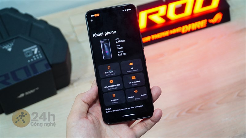 ROG Phone 7 sở hữu thông số cấu hình ấn tượng