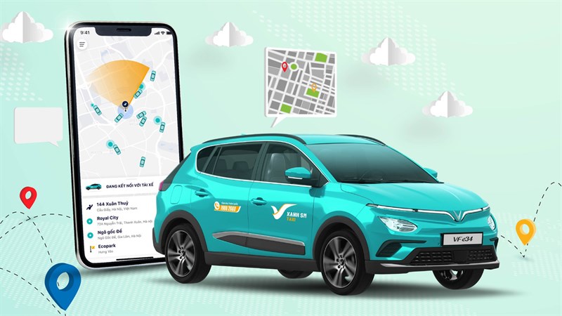 cách đặt xe trên Taxi Xanh SM