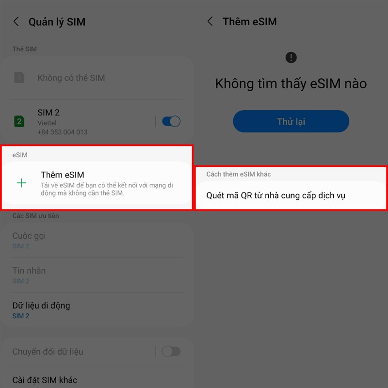 Cách sử dụng eSIM trên Android Cách sử dụng eSIM trên Android