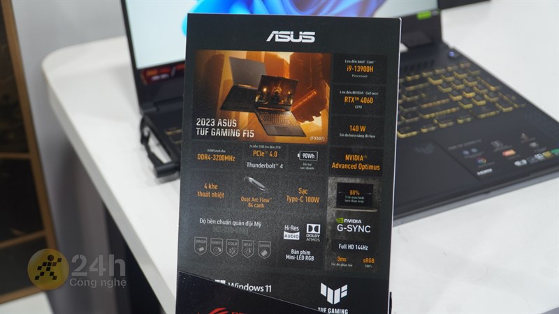 Các thông số cấu hình của ASUS TUF Gaming F15 Các thông số cấu hình của ASUS TUF Gaming F15
