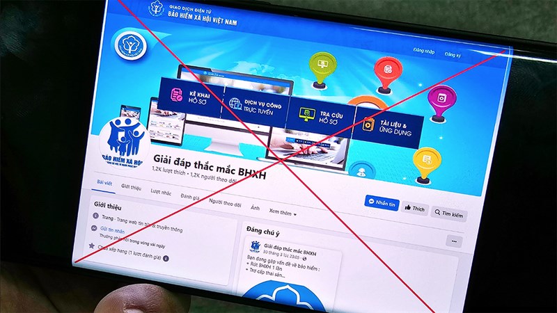 Giả mạo fanpage Bảo Hiểm xã hội Giả mạo fanpage Bảo Hiểm xã hội