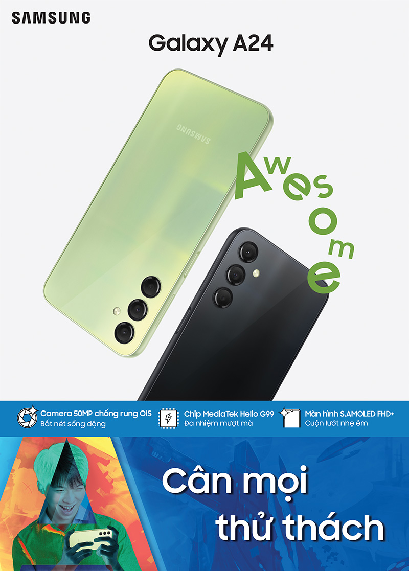 Tậu Galaxy A24, trúng suất mua chỉ 24 ngàn hoặc giảm đến 2.4 triệu Tậu Galaxy A24, trúng suất mua chỉ 24 ngàn hoặc giảm đến 2.4 triệu