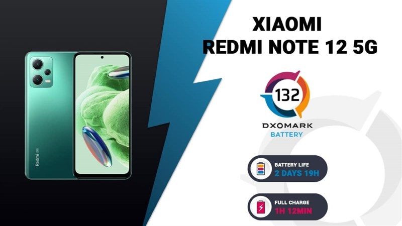 DXOMARK chấm điểm thời lượng pin của Redmi Note 12 5G