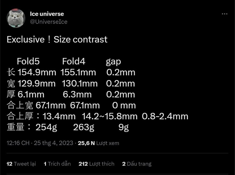 Bài viết rò rỉ kích thước thực tế của leaker Ice Universe Bài viết rò rỉ kích thước thực tế của leaker Ice Universe
