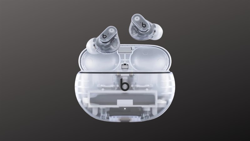 Thiết kế trong suốt cuốn hút trên Beats Studio Buds+ Thiết kế trong suốt cuốn hút trên Beats Studio Buds+