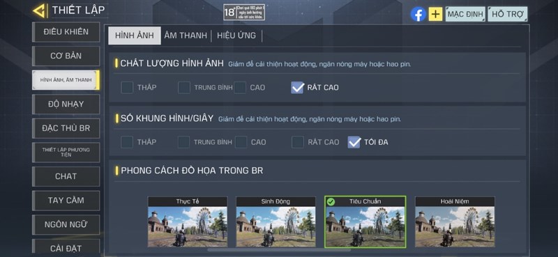 Thiết lập đồ họa trong Call Of Duty Mobile mà mình chỉnh được với iPhone 13 mini. Thiết lập đồ họa trong Call Of Duty Mobile mà mình chỉnh được với iPhone 13 mini.