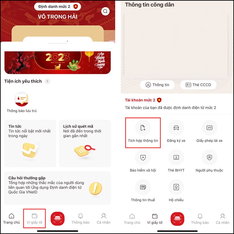 Cách tích hợp thông tin người phụ thuộc vào VNeID Cách tích hợp thông tin người phụ thuộc vào VNeID